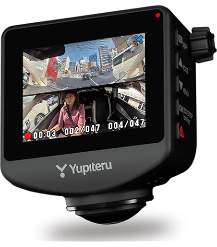 Amazon.co.jp: KEIYO 360° パノラマ前後2カメラドライブレコーダー AN