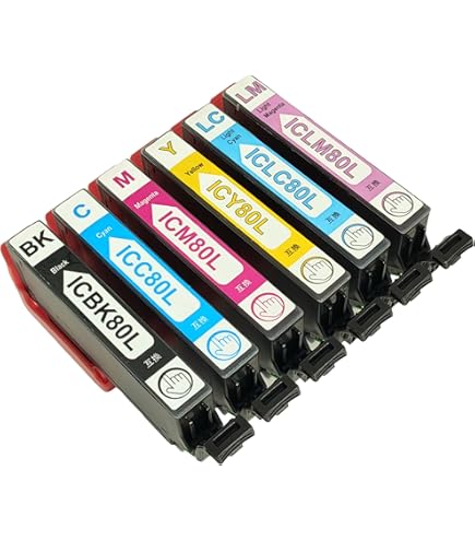 Amazon.co.jp: EP-707A インク エプソン プリンター IC80L 6色セット