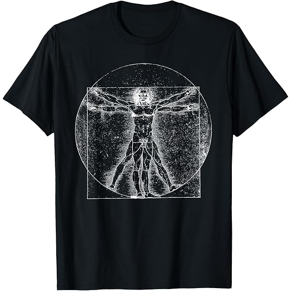 Amazon.com: Leonardo da Vinci T-Shirt Vitruvian Man Tee Shirt T