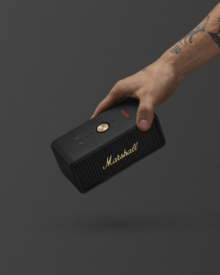 Emberton III Black and Brass - ポータブルスピーカー | Marshall.com