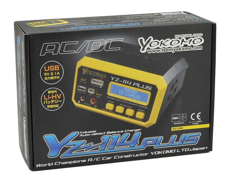 Yokomo YZ-114 PLUS AC/DC LiPo/LiHV/NiMH Balance Charger (5S/6A/50W
