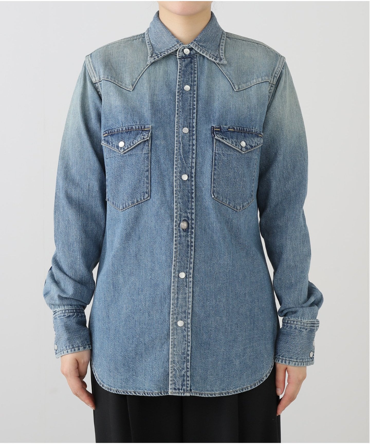 MADISONBLUE/マディソンブルー WESTERN SHIRTS デニムシャツ MB244