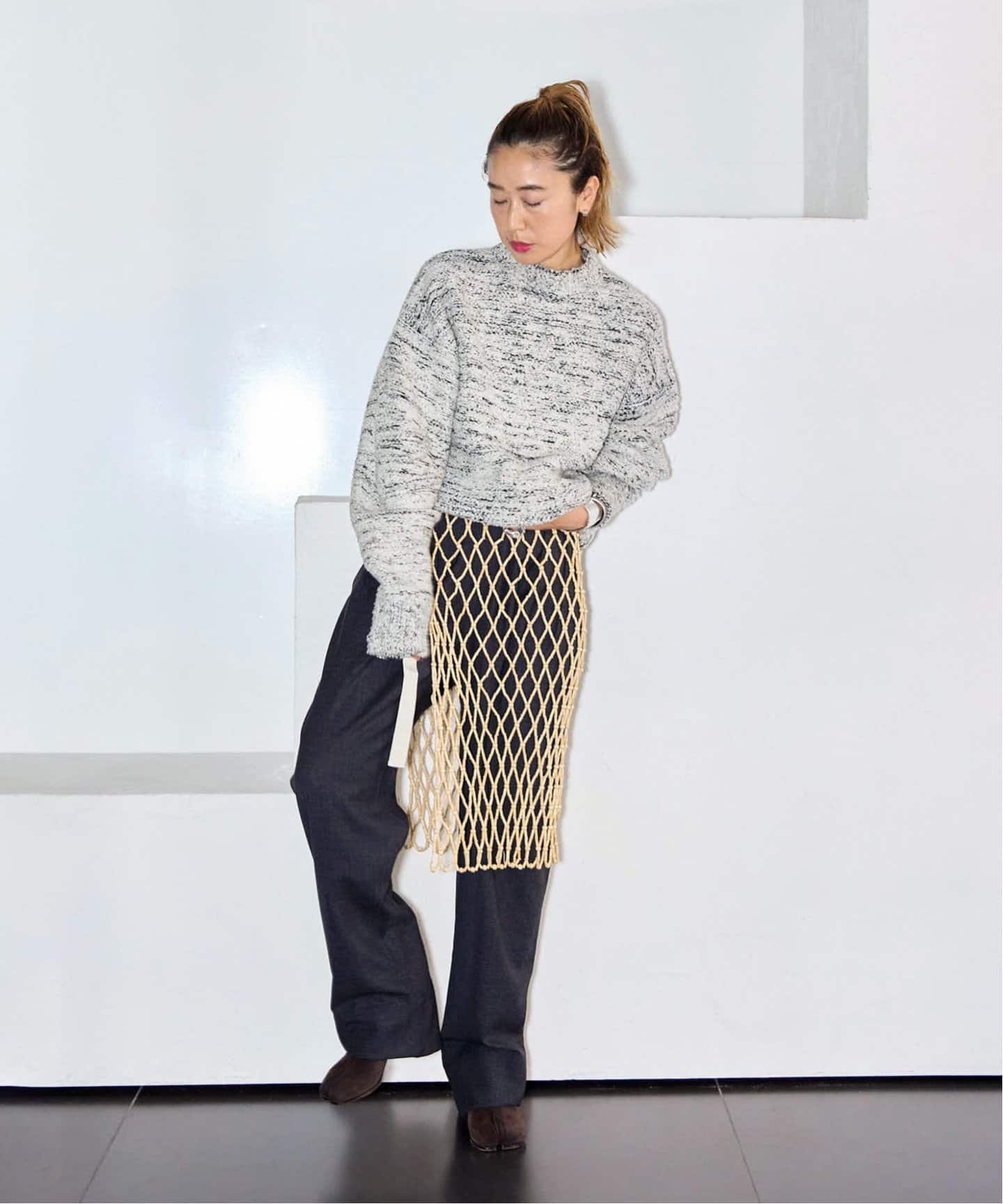 CHIKA KISADA BEADS APRON CZ-24192：スカート（その他スカート