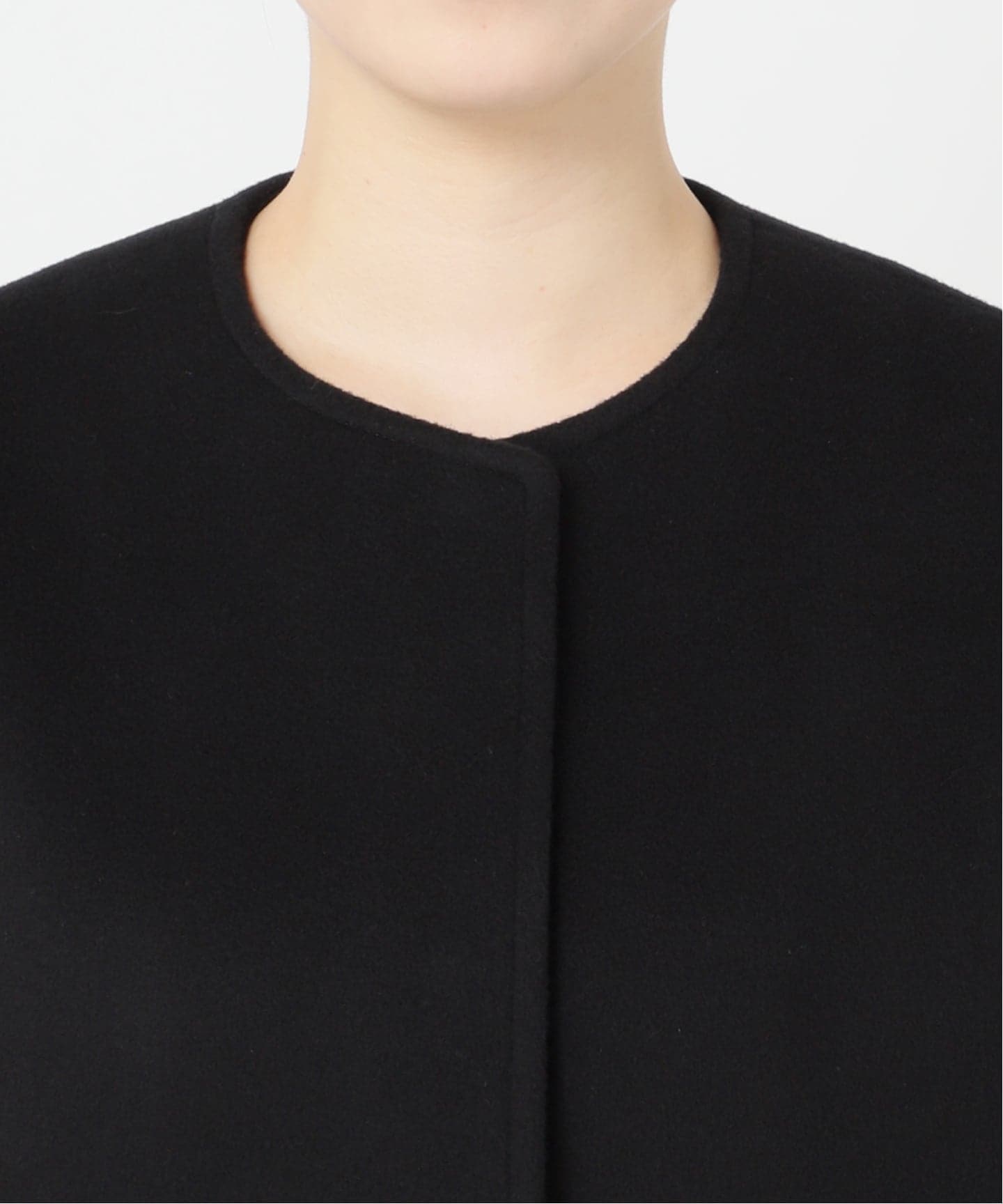 追加4》スーパー140ビーバーノーカラーショートコート（ノーカラー