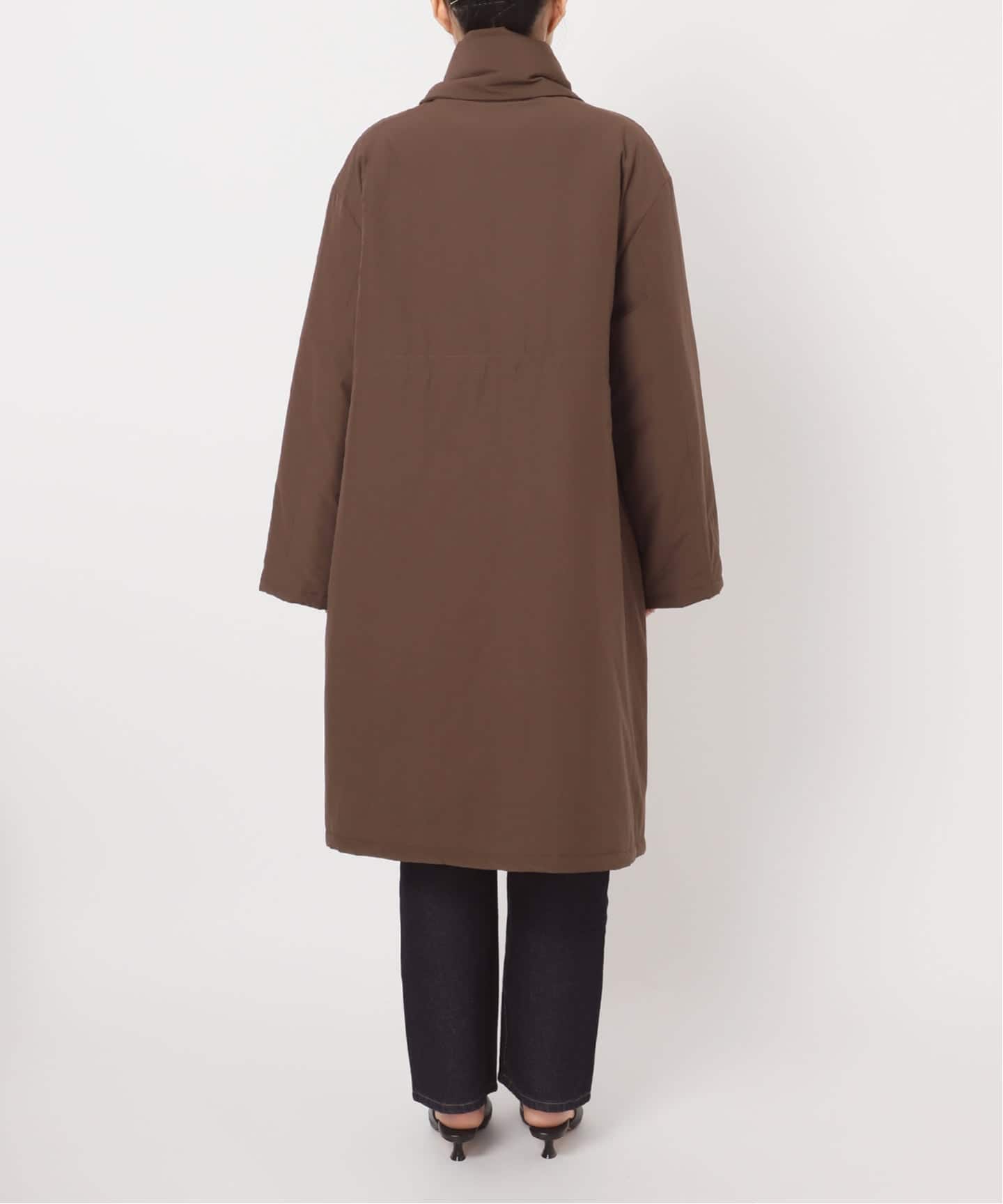 ストール付き/WEB限定》中綿ストール付きノーカラーコート（中綿