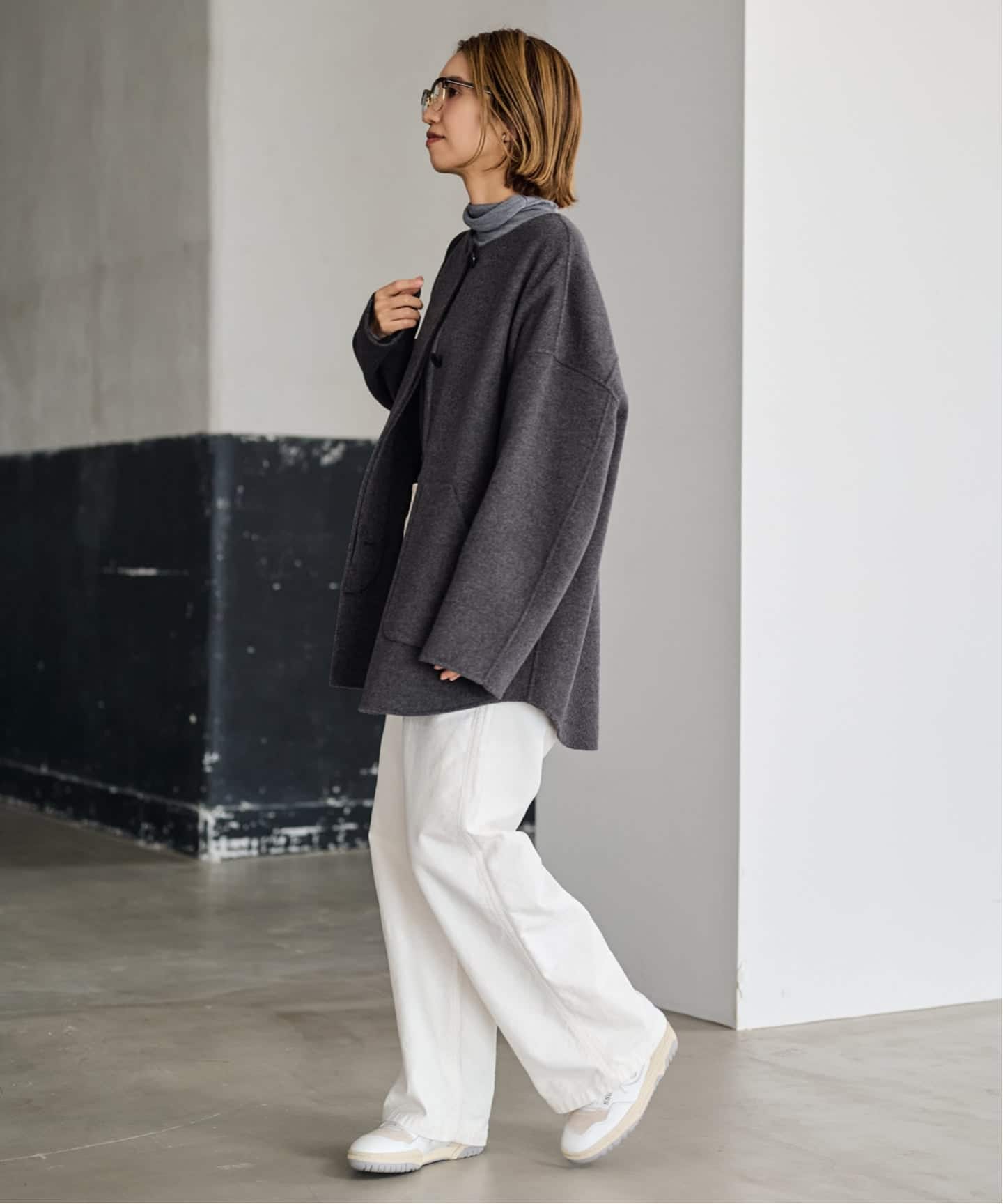 ≪WEB限定追加≫ハミルトンリバークルーネックコート 2（ノーカラー