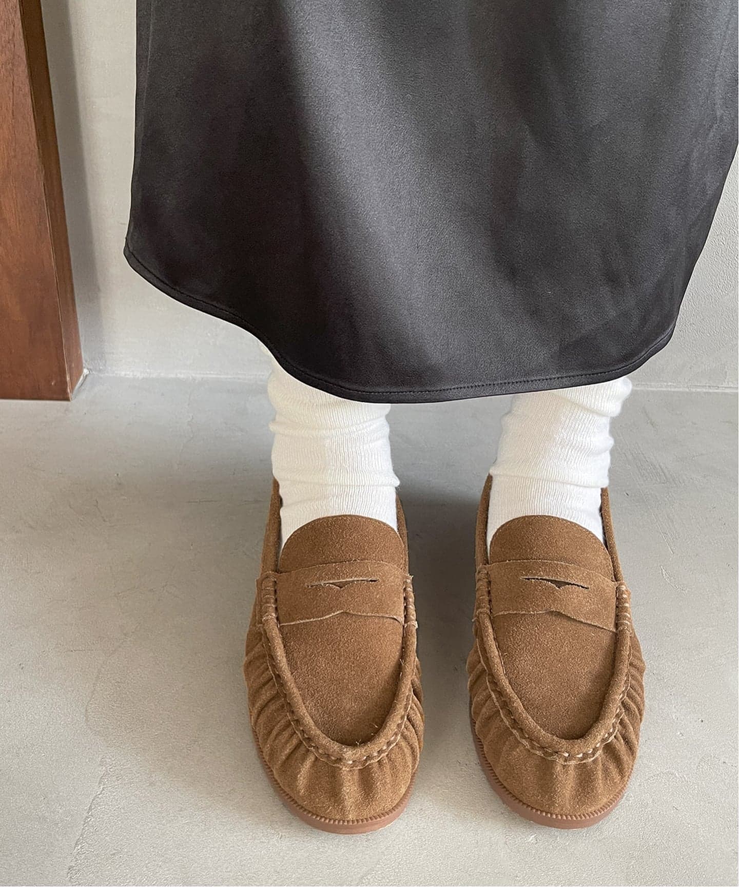 レザーソフトギャザーローファー（ローファー）｜LE TALON（ル タロン