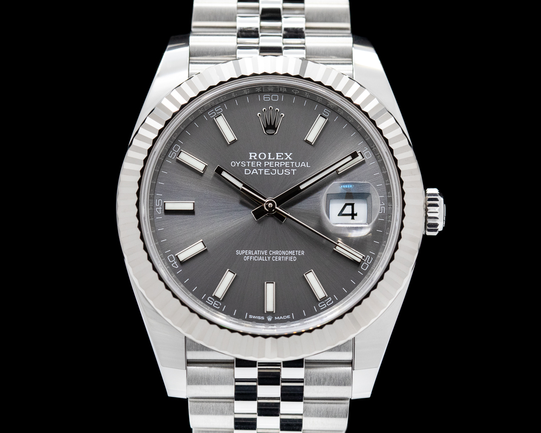 46579) Rolex Datejust 41 Dark Rhodium Stick Dial SS / Oyster 2023