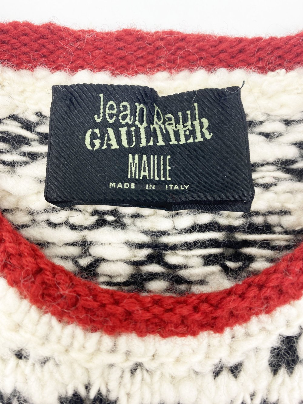 Jean Paul Gaultier 90s chunky knit sweater — JAMES VELORIA