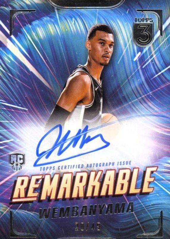 Victor Wembanyama 2023 Topps Three #RM-VW Re-Markable /49 Price