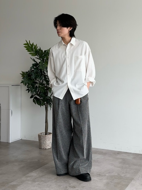 PG × Steven Alan＞ KNOCK BLACK LEATHER/シューズ（モカシン/デッキ