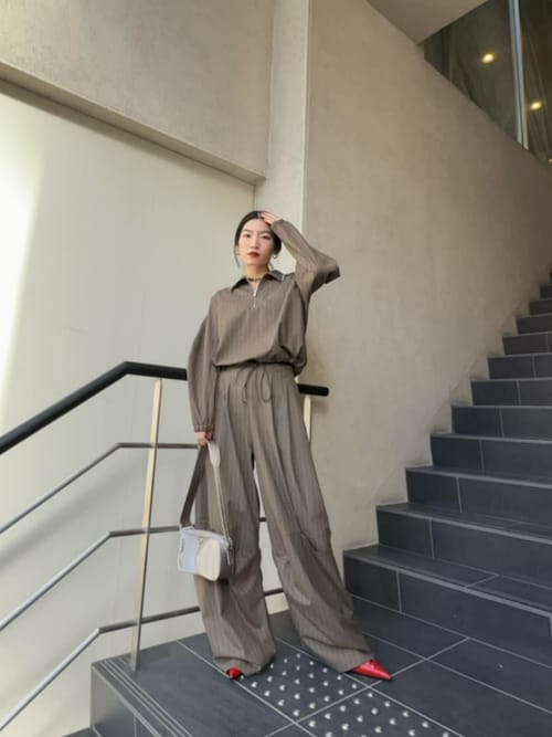 MAISON SPECIAL（メゾンスペシャル） ブラウス シャツ Half Zip Tops