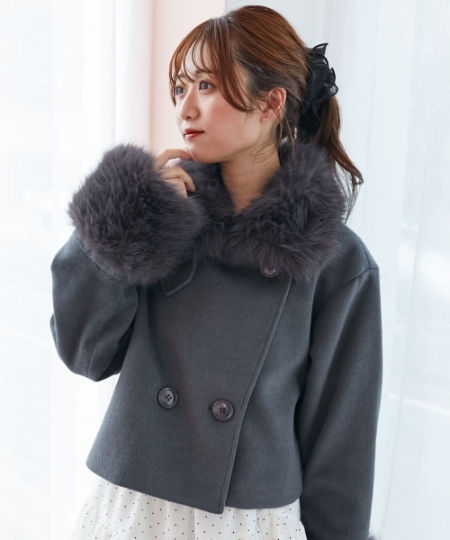 ∞マルチwayフェイクファー付ショートコート/MAJESTIC LEGON