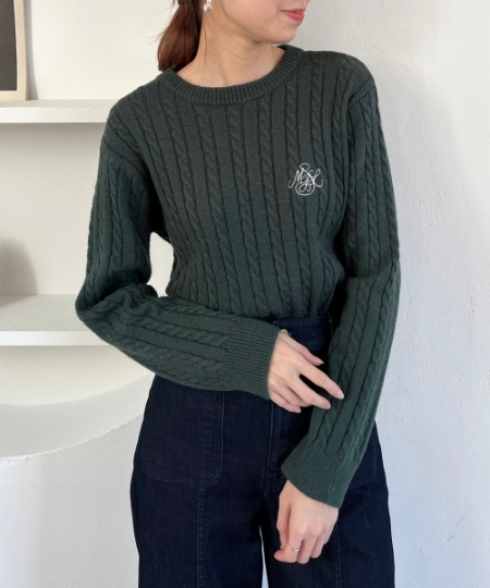 ポイントロゴミニケーブルニット/MAJESTIC LEGON(マジェスティック