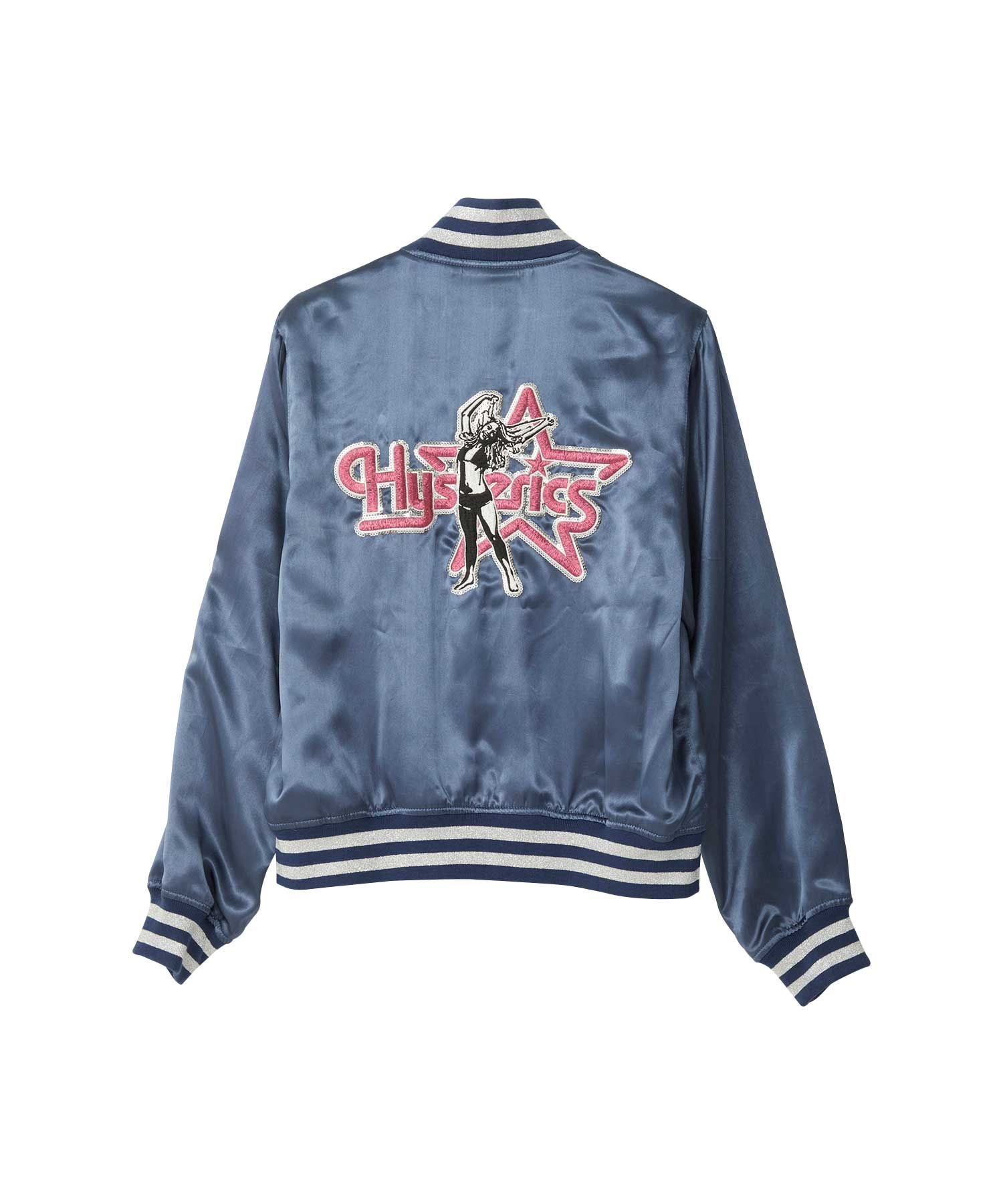 ヒステリックグラマー バイクガール ベロア スカジャン 髑髏 ギャル男