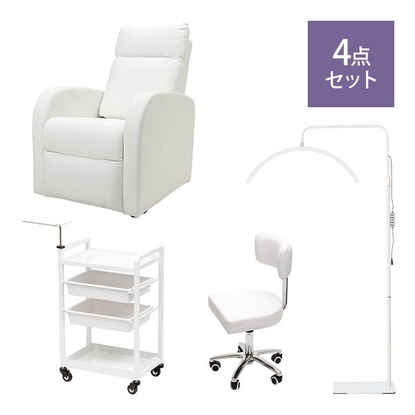 WORLD LASH＞ コンパクトリクライニングチェア ホワイト系の通販