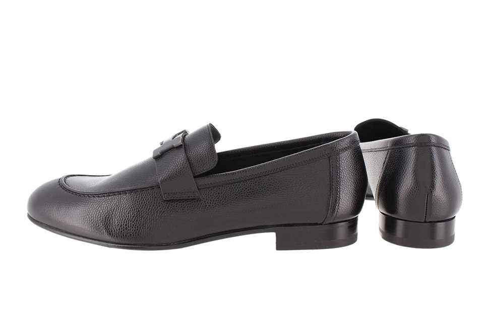 HERMES エルメス モカシン パリ 黒 ブラック ローファー サイズ42