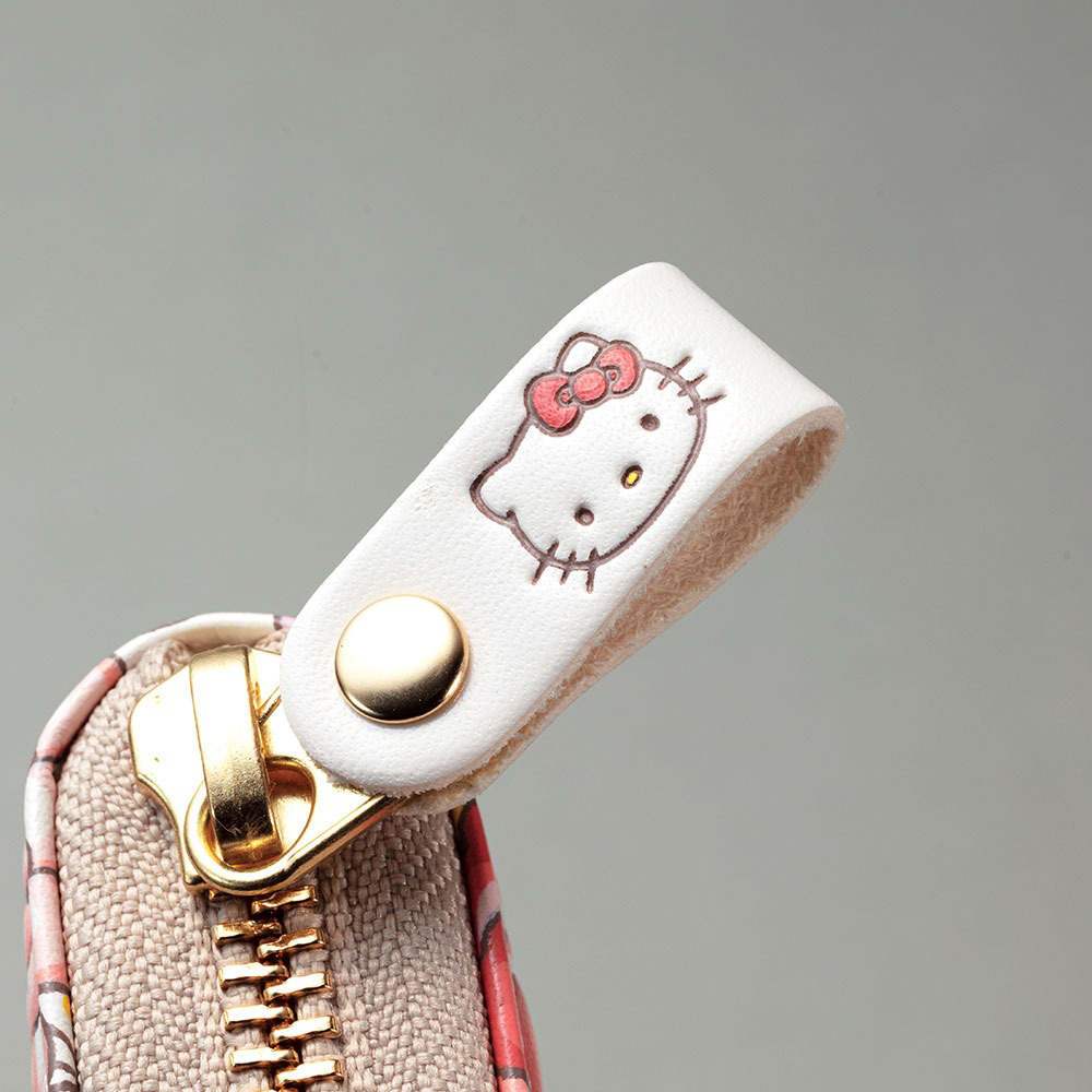 ハローキティ 花あそび 浅草文庫(R) 牛革製長財布 財布 長財布