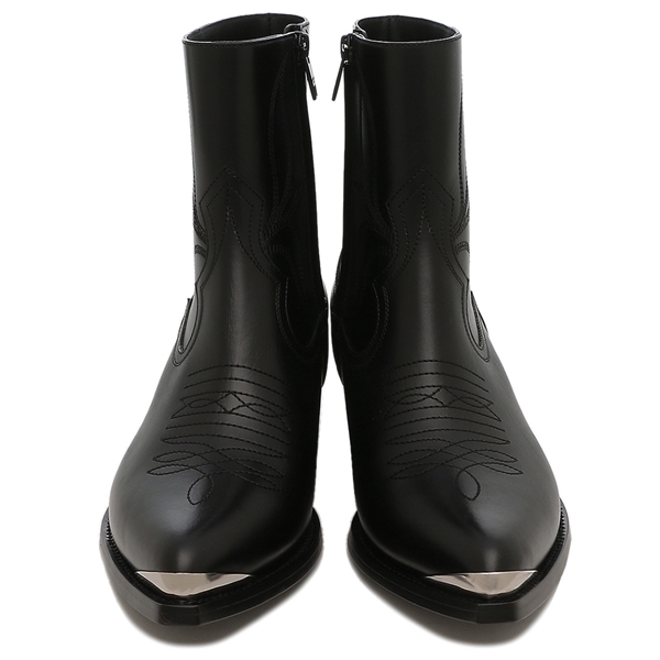 セリーヌ ブーツ レオン ジップドブーツ メタルトゥ ブラック メンズ