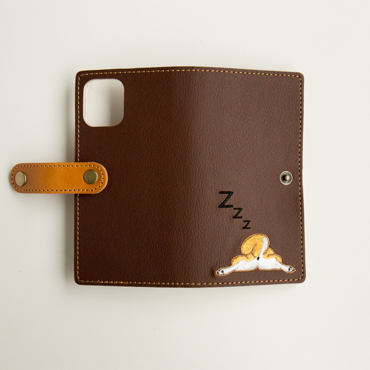 Android対応 全機種対応 スマホケース 手帳型 【 刺繍 柴尻 】 柴犬 犬