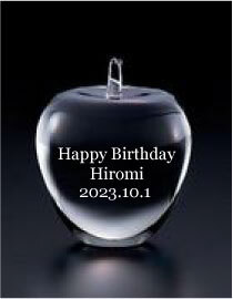 名入れ】ペーパーウェイト「アップル」インテリア りんご クリスタル