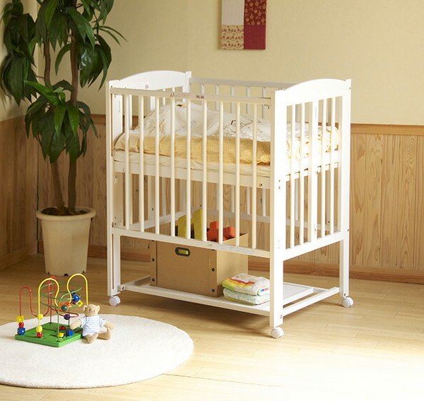 日本製 ベビーベッド 「ミニ ワンタッチハイベッド プチ」 折りたたみ