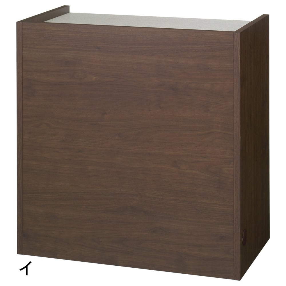 アルダー天然木人工大理石トップ 間仕切り家電収納キッチンカウンター