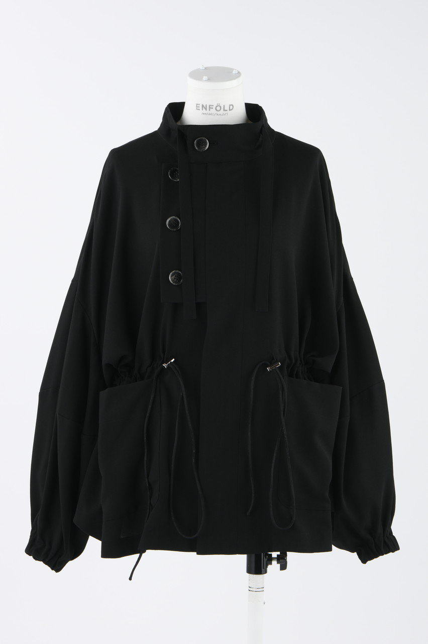ENFOLD(エンフォルド)｜PEライトジョーゼット 2way ショートブルゾン