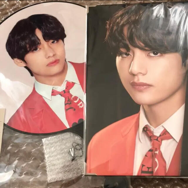 希少品‼️早い者勝ち‼️【公式】BTS テヒョン テテ うちわセット bts