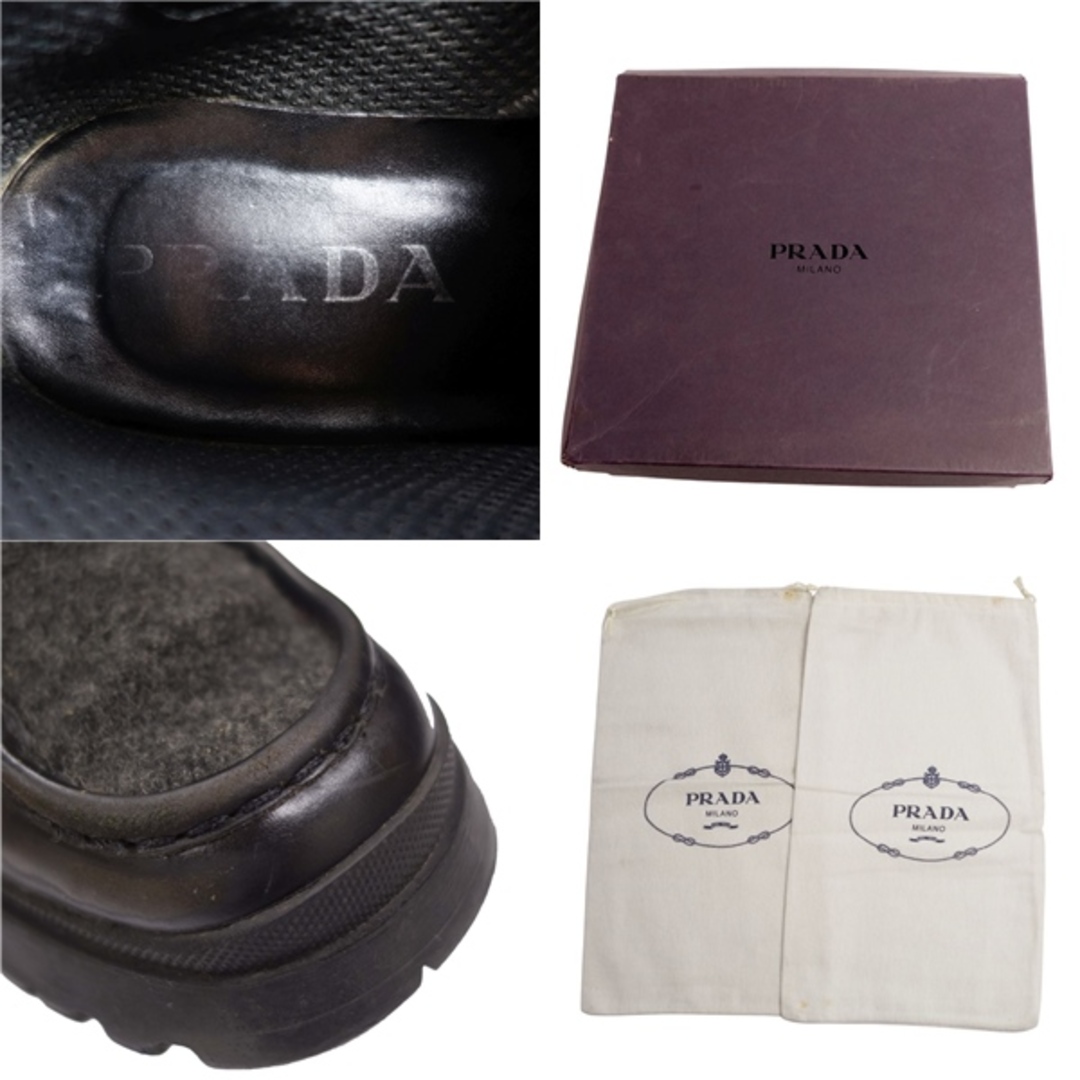 PRADA - プラダ PRADA ブーツ カーフレザー ウール シューズ 靴