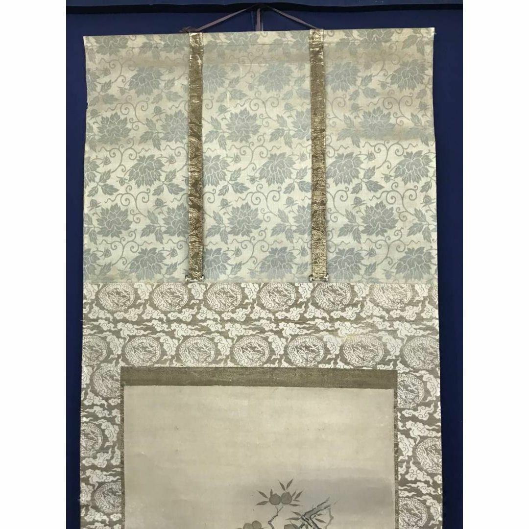 真作】狩野探信/桃仙人図/人物図/掛軸☆宝船☆AC-168の通販 by 掛軸