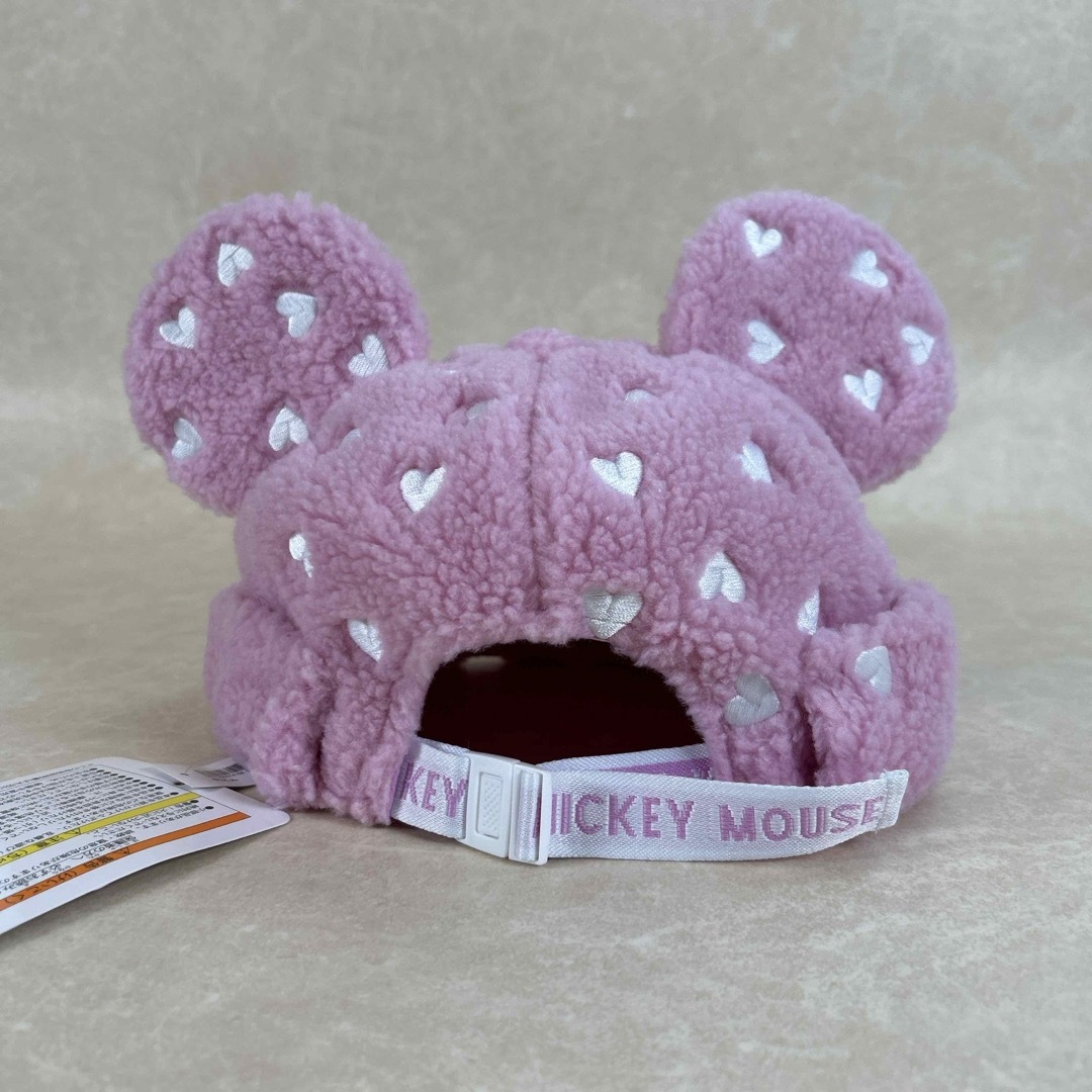 Disney - ディズニー ボアキャップ もこもこ ピンク ハート レトロの