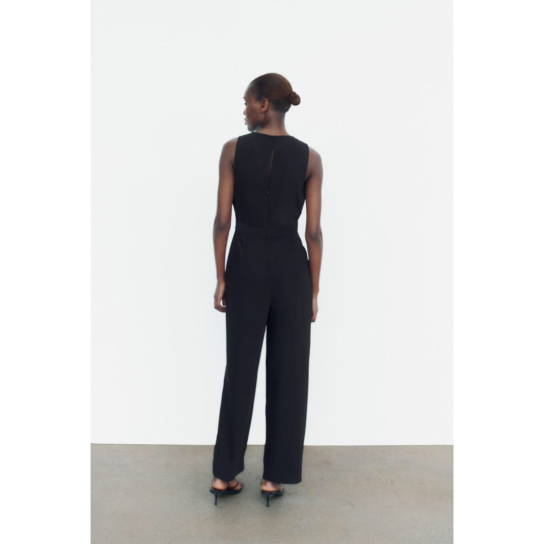 ZARA - 新品ZARA テクスチャー フラワー クレープジャンプスーツの通販