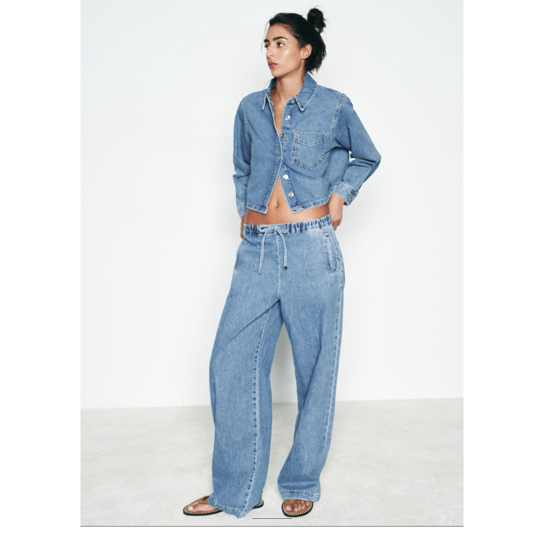 ZARA - 2024秋 ZARAセットアップ ジョガーデニムパンツの通販 by るる