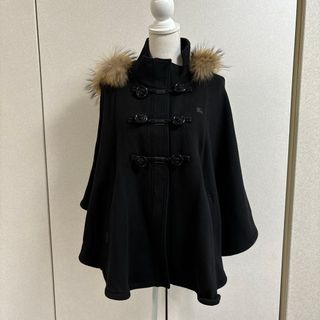 極美品】バーバリーブルーレーベル ポンチョ ジャケット 38 ブラック