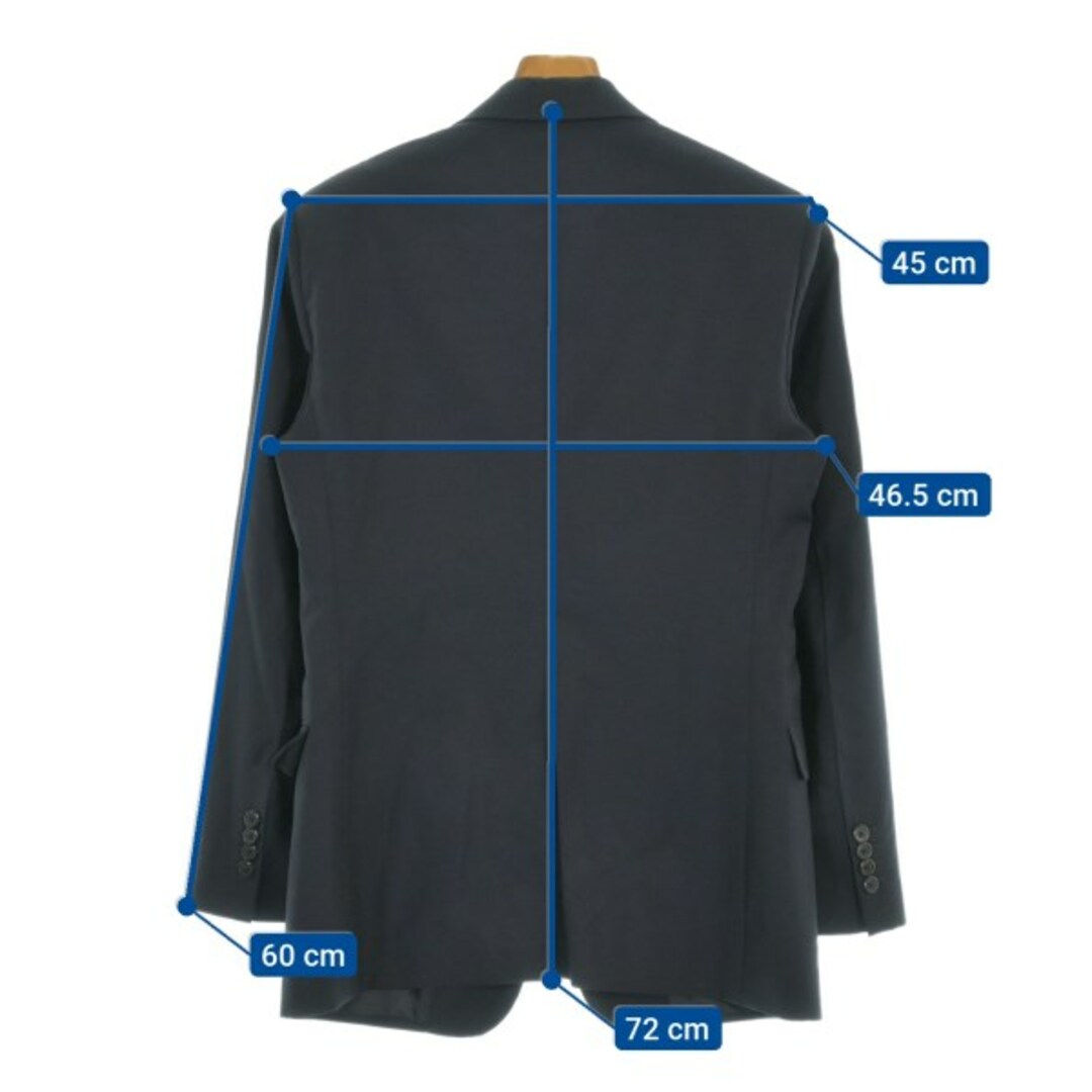 プラダスーツセットアップ46 紺色モヘヤ混生地