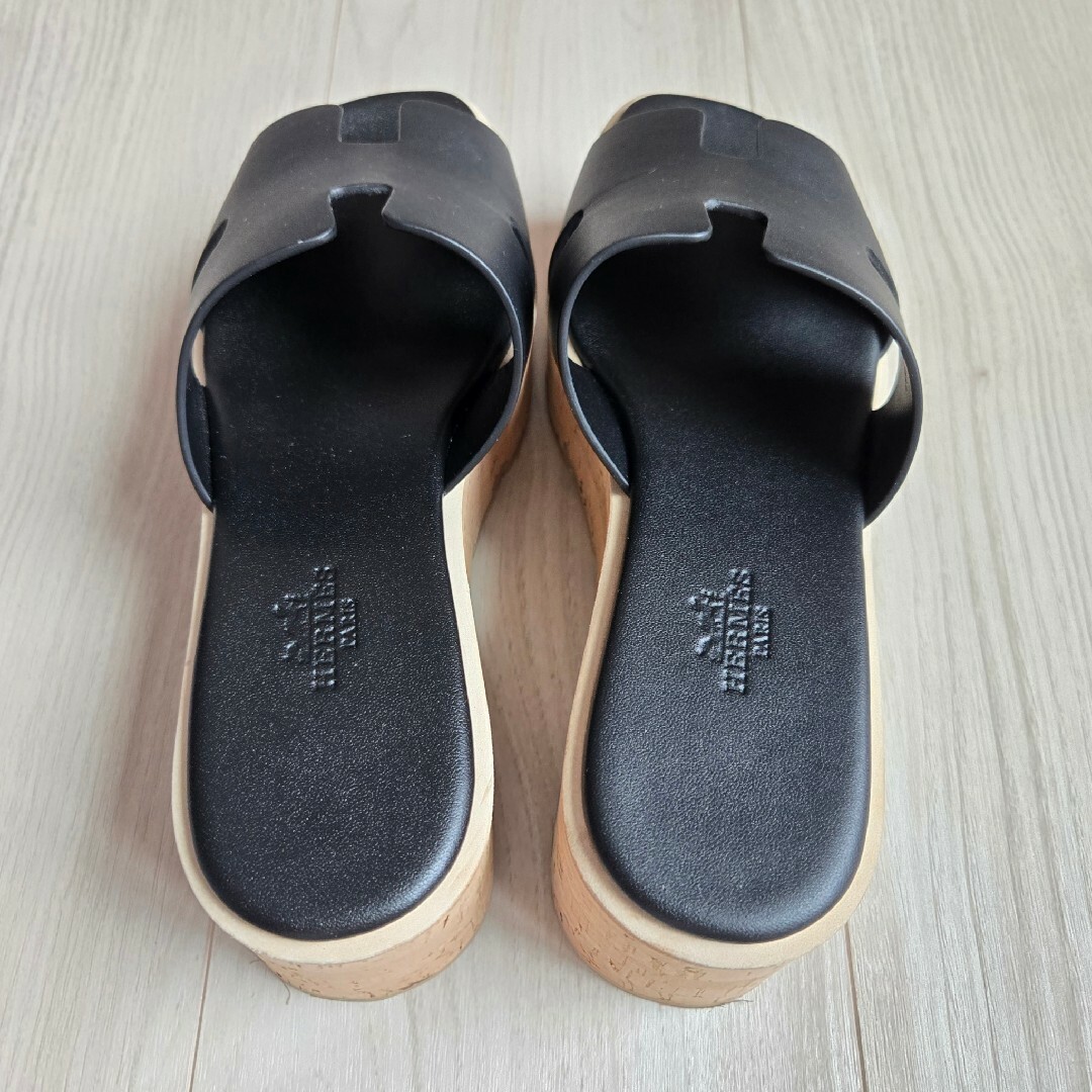 HERMES - 美品✨エルメス エズ 30 サンダル カーフ ブラック 38の通販