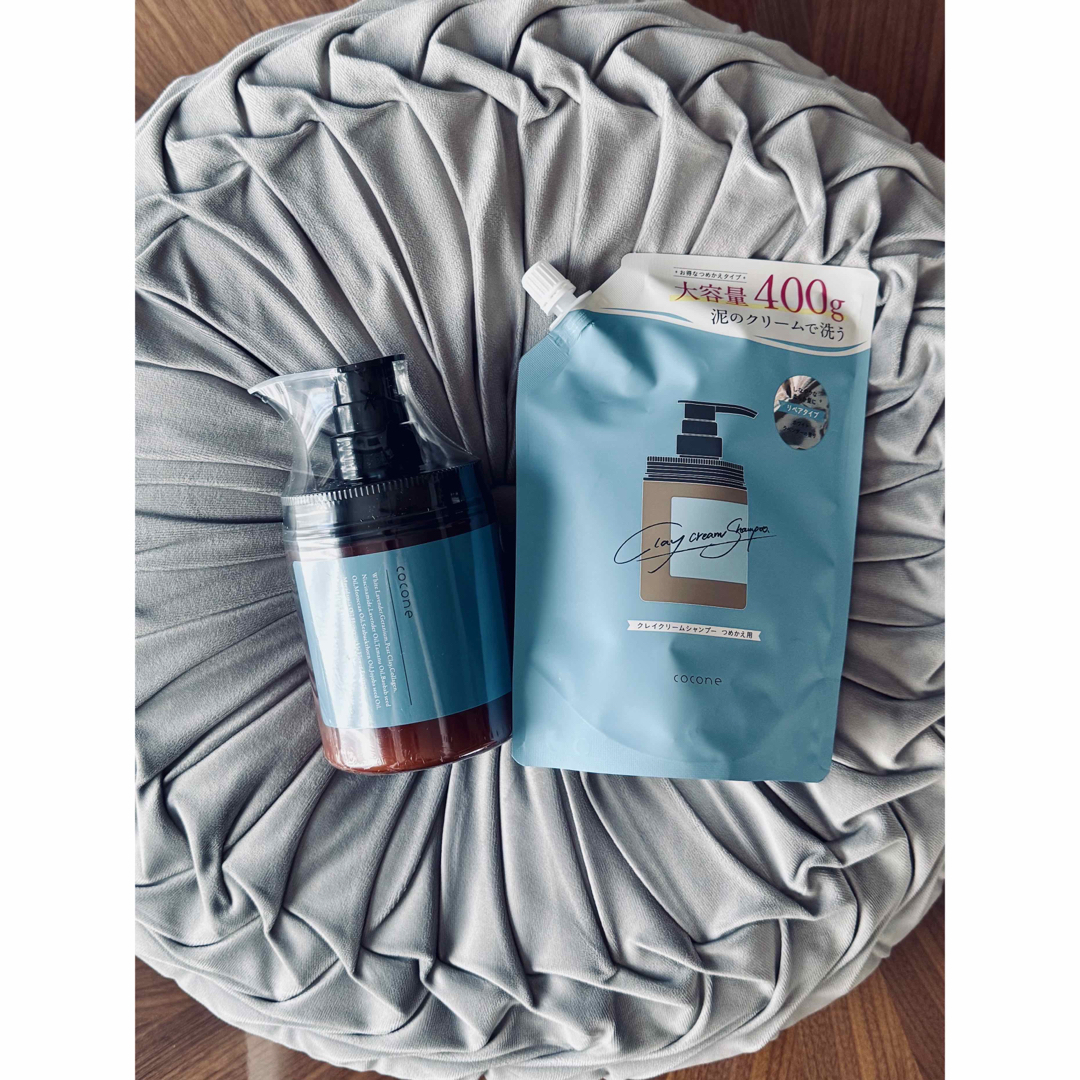 cocone - #cocone クレイクリームシャンプー本体+詰替+オイルセットの