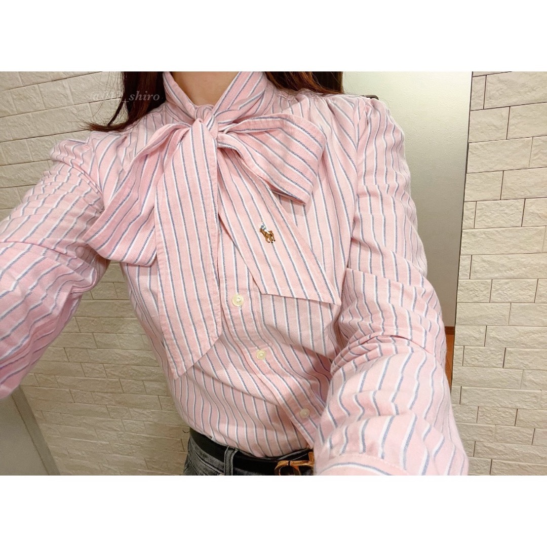 POLO RALPH LAUREN - ポロラルフローレンボウタイ ブラウス ポニー刺繍