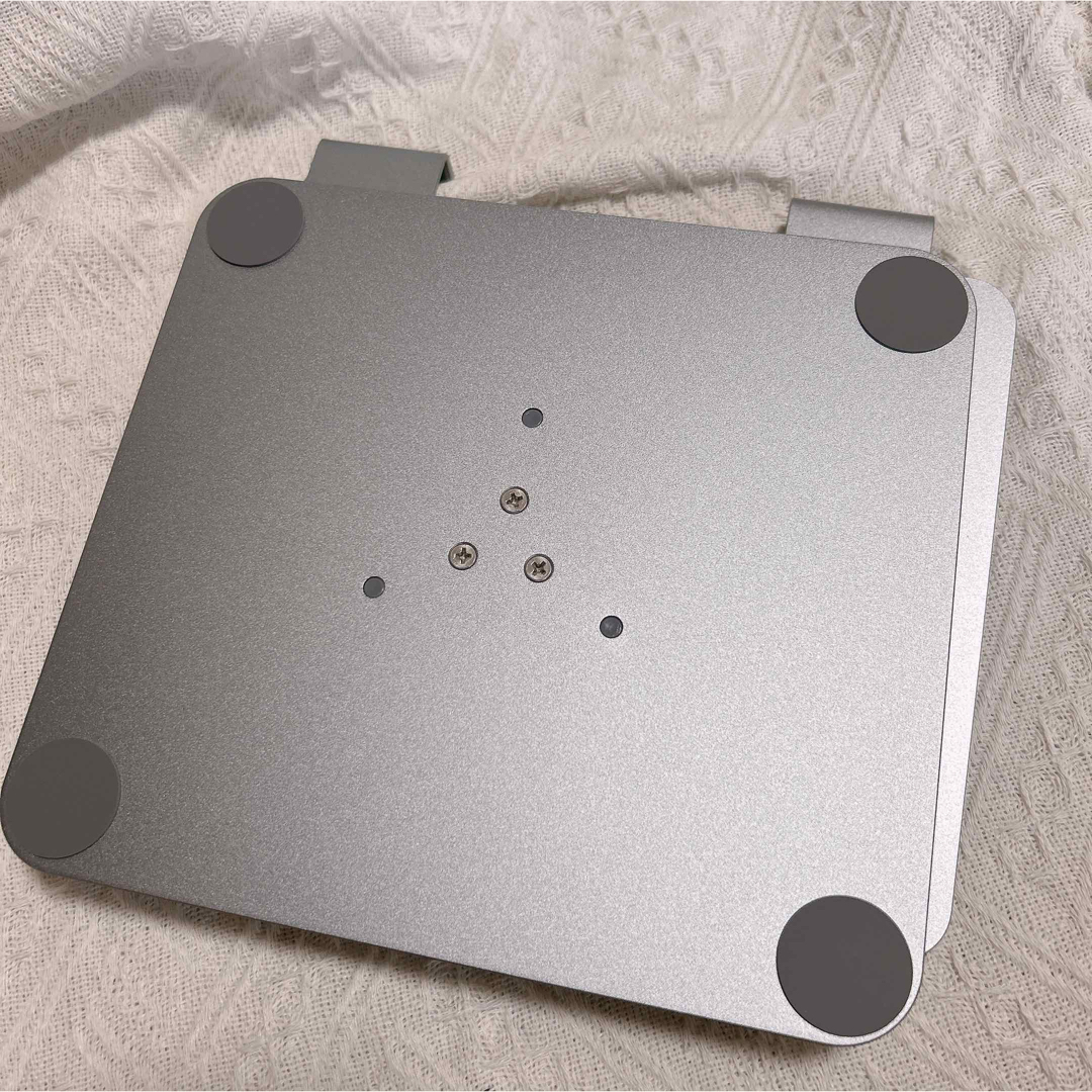 ノートパソコンスタンド 回転ブラケット 360 折りたたみ式シルバー