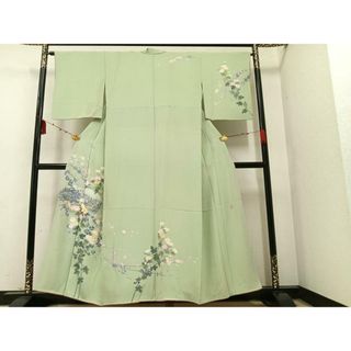 平和屋着物○訪問着 友禅 作家物 峰山 枝花文 正絹 逸品 AAAY8959phの