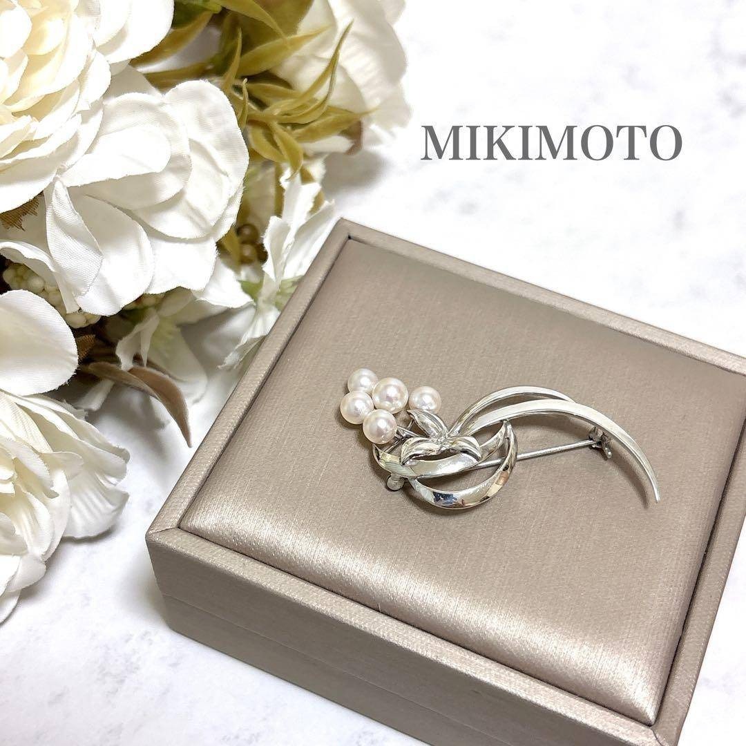 MIKIMOTO - 皇室御用達✨ MIKIMOTO あこや 本真珠 5珠 パール ブローチ