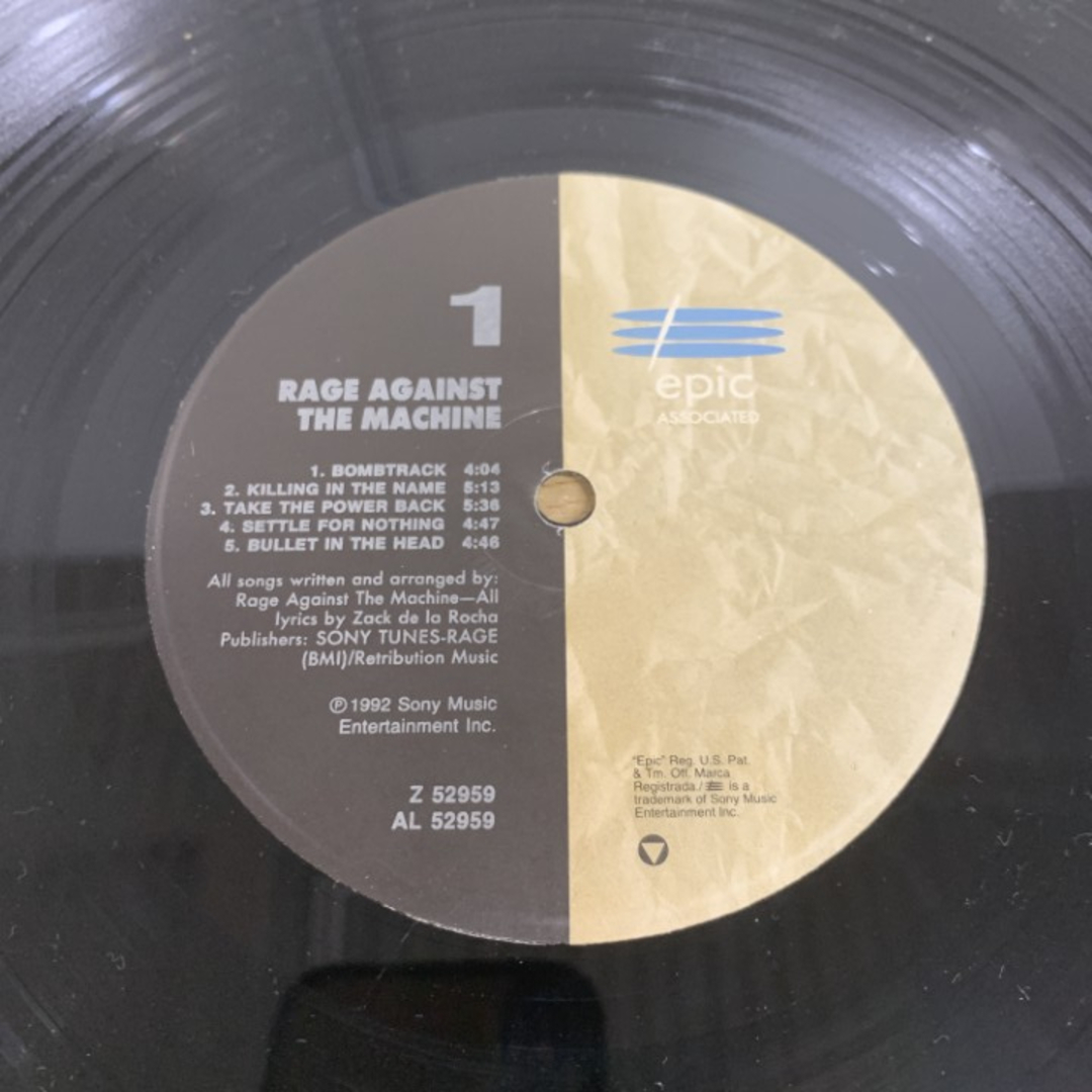 △01)【1点限り!】【MASTER DISK刻印】Rage Against The Machine