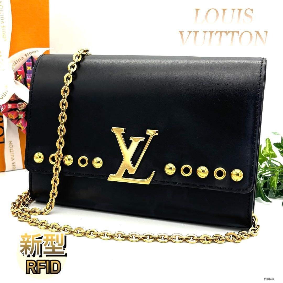 LOUIS VUITTON - 【超美品】ルイヴィトン LVロゴ ポシェットルイーズ