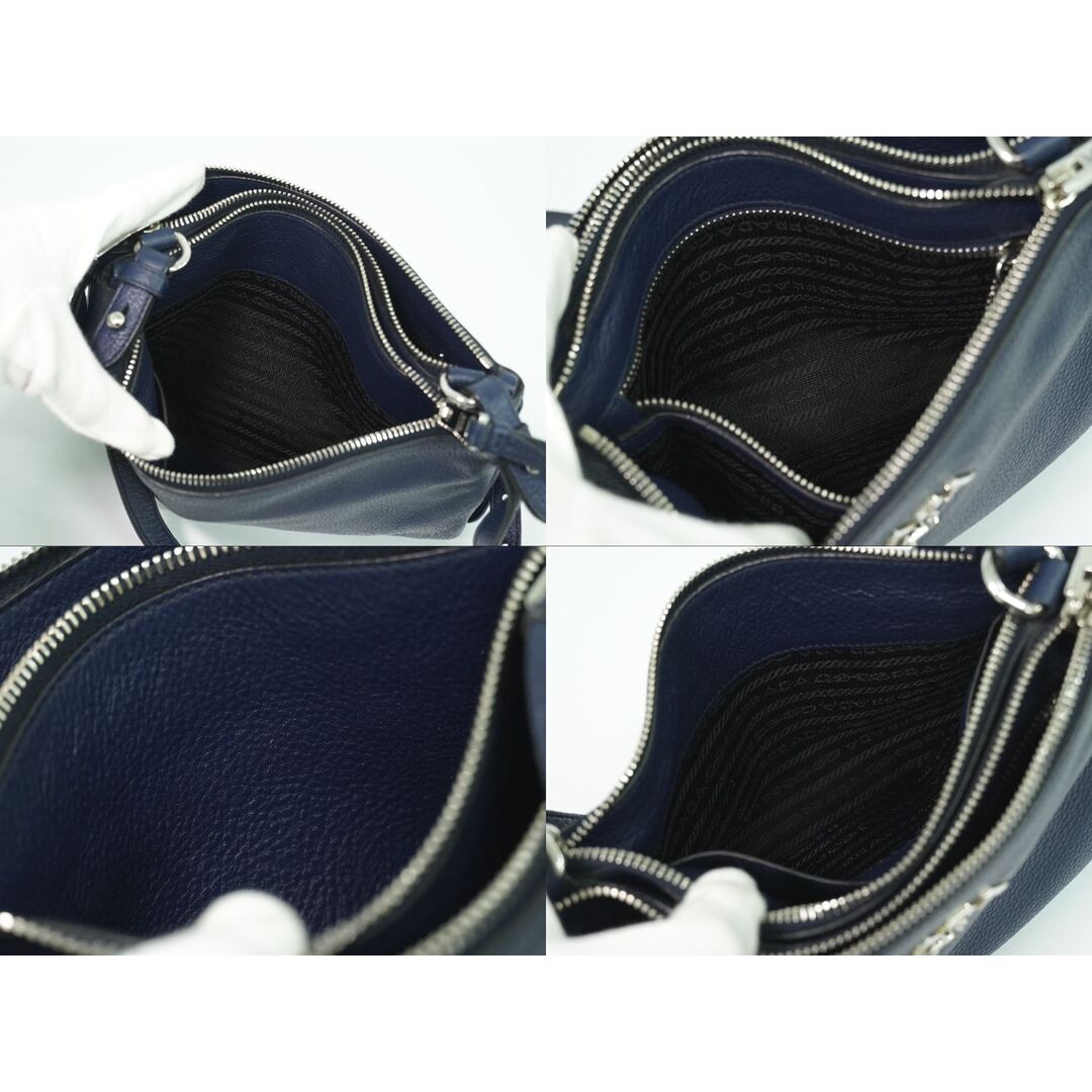 PRADA - 本物 プラダ PRADA レザー ショルダーバッグ ポシェット