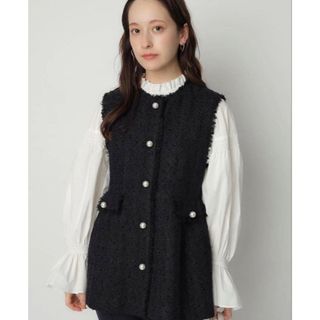 Apuweiser-riche - 新品タグ付きツイードペプラムミニワンピースの通販