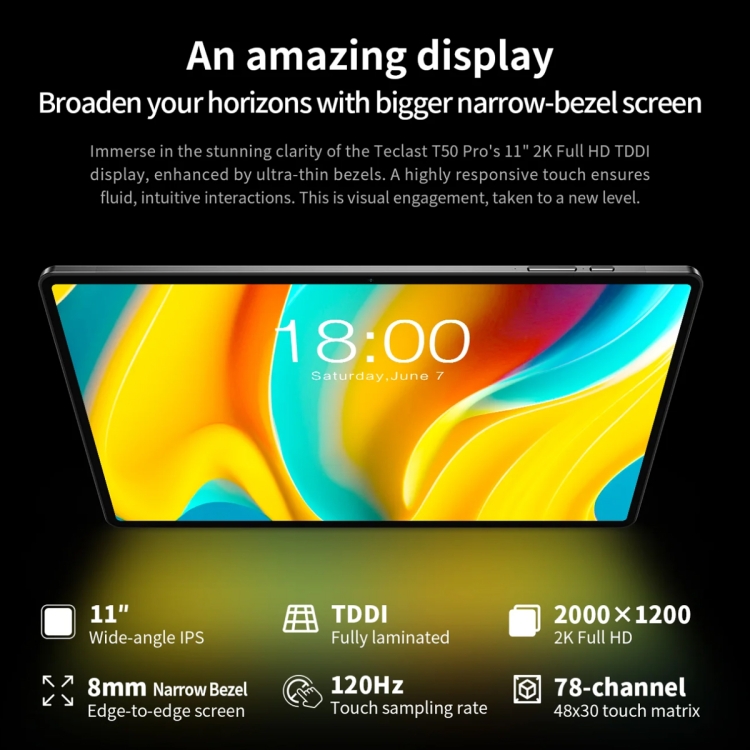 Teclast T50 Pro Tablet PC 11 inch, 16GB+256GB, Android 13