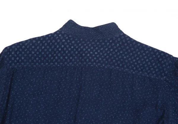 45rpm 45R 藍染切替ガーゼ地コットンシャツ 紺3 (K-129244)