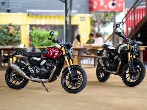 新車】普通二輪トライアンフ「スピード400」69万9000円、「スクラン