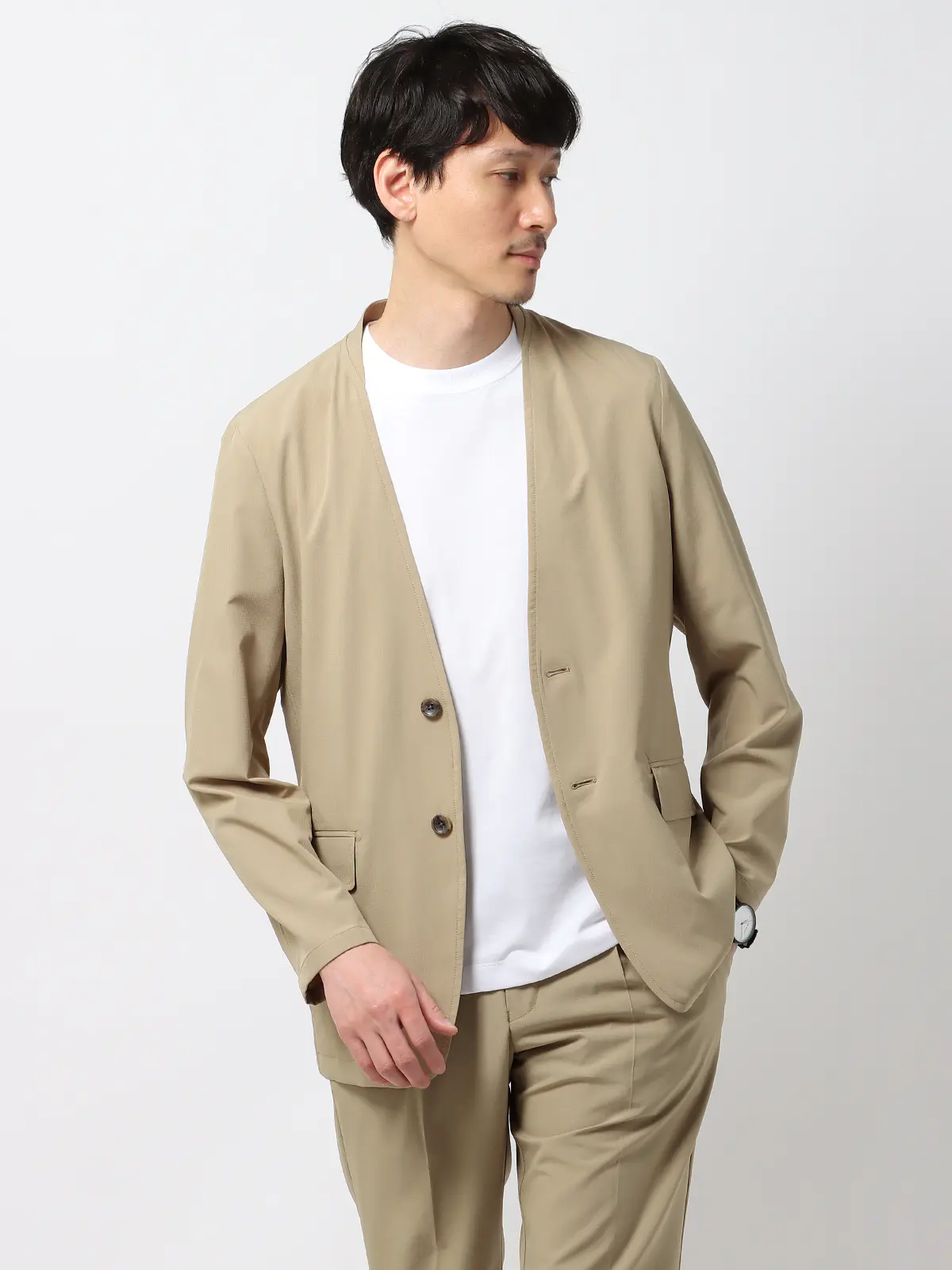 WEB限定／PERFORMANCE SUIT／ノーカラージャケット＆パンツ＆Tシャツ